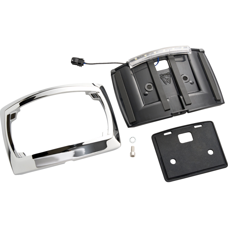 Ciro Curved License Plate Frame Kit With LED Plate Light