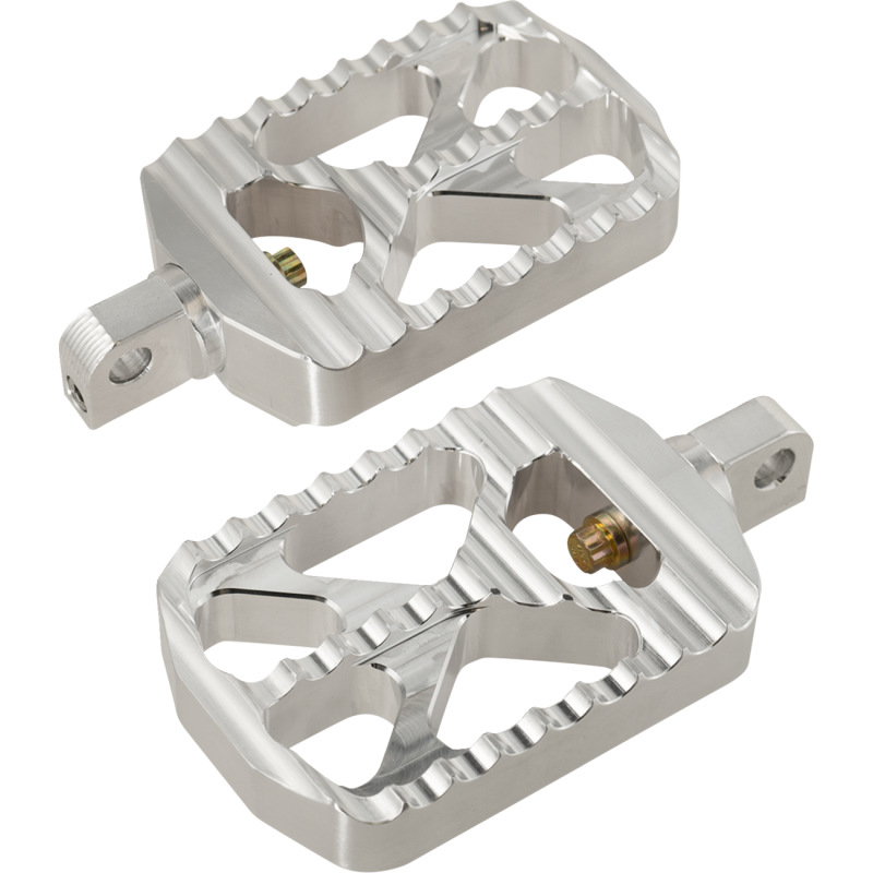 Joker Machine Bear Claw Male Mount Footpegs, Raw Aluminum