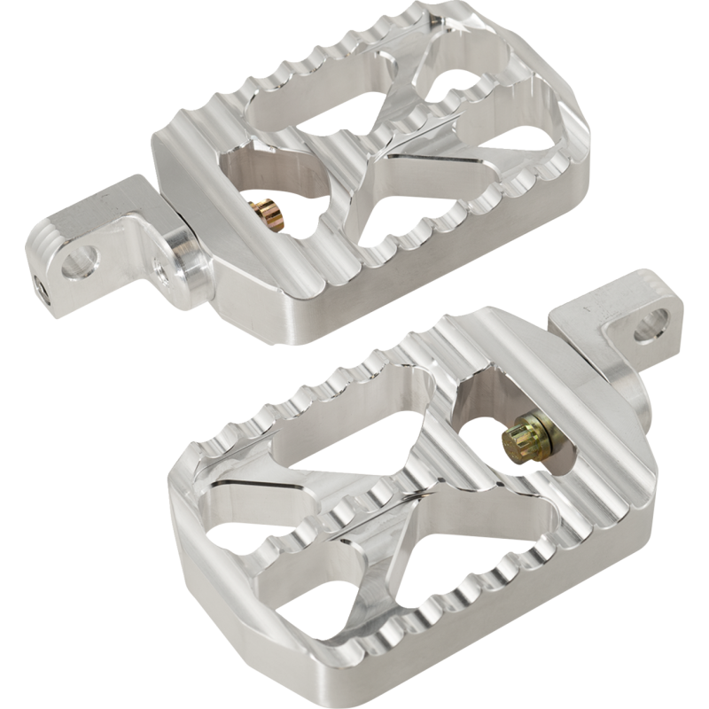 Joker Machine Bear Claw Footpegs, Raw Aluminum