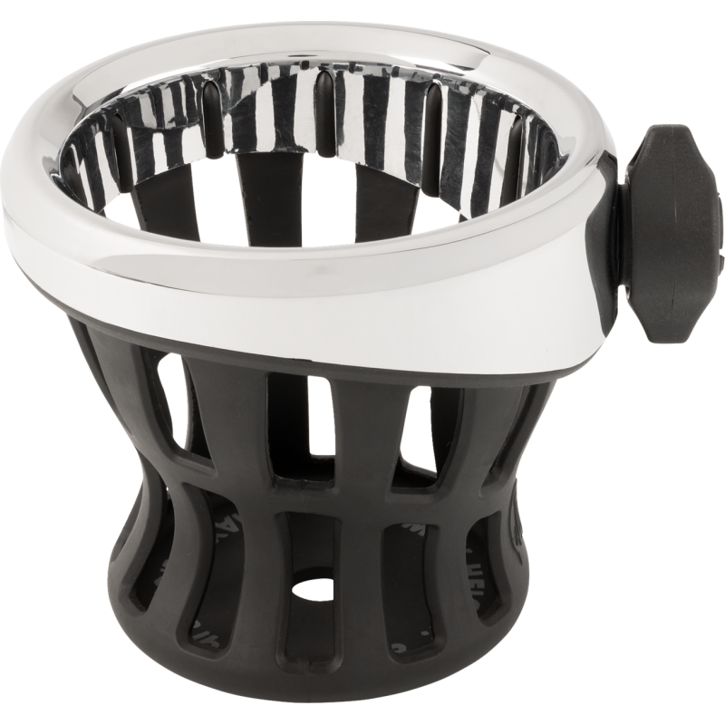 Ciro Gen 2 Driver Drink Holder, Chrome Handlebar Mount (1 1/8" to 1 1/4")
