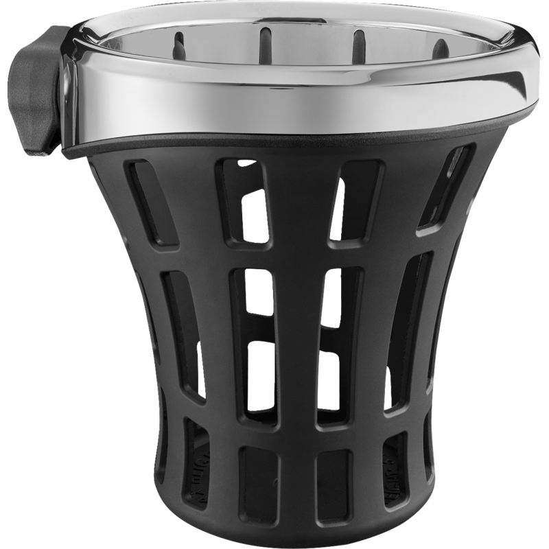 Ciro Gen 2 Big Ass Driver Drink Holder, Chrome Handlebar Mount (1 1/8" to 1 1/4")