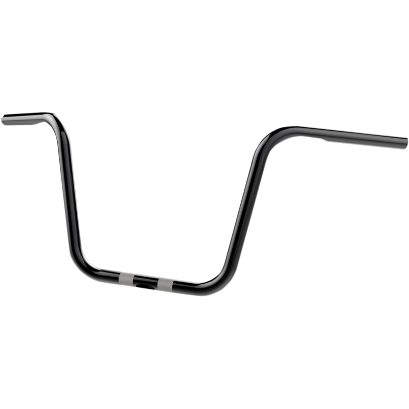 12" Bobber Ape Hangers (Dimpled/Drilled) - Gloss Black