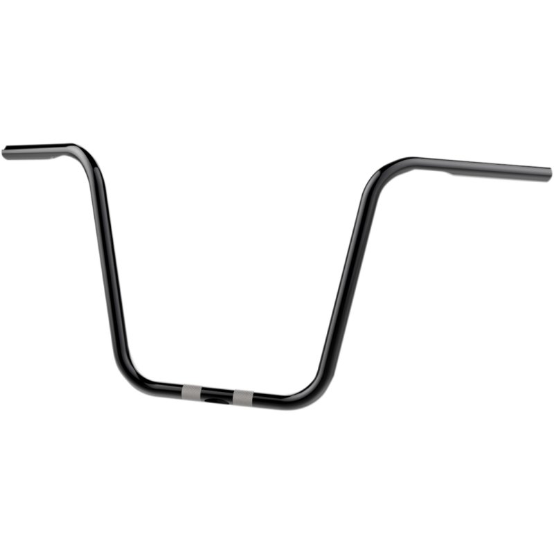 14" Bobber Ape Hangers (Dimpled/Drilled) - Gloss Black