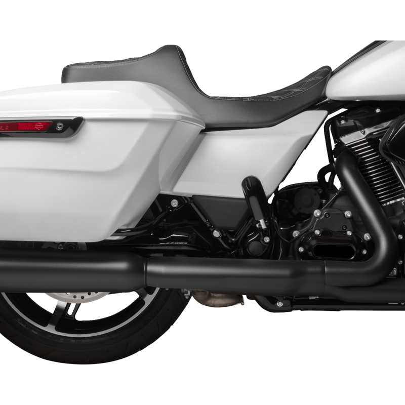 Drag Specialties Predator III Seat, Double Diamond Red Thread