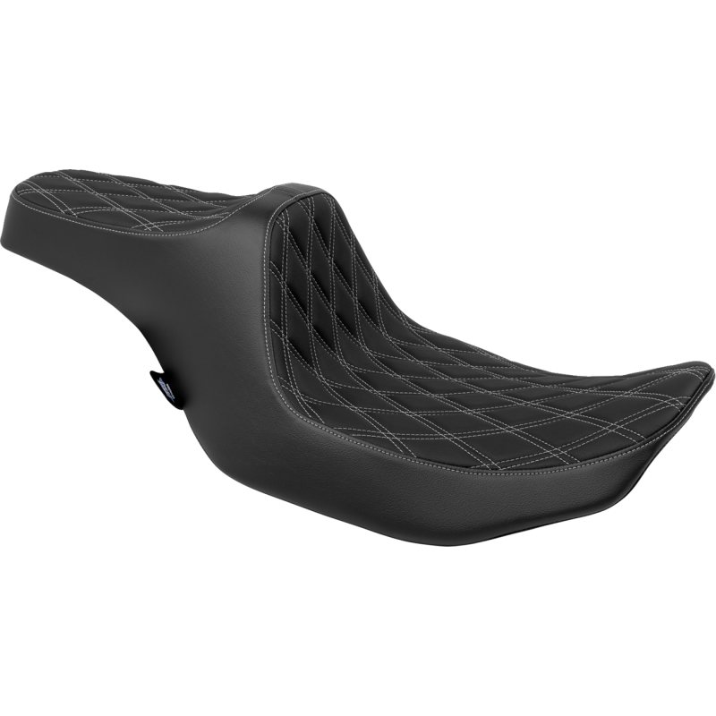 Drag Specialties Predator III Seat, Double Diamond Red Thread