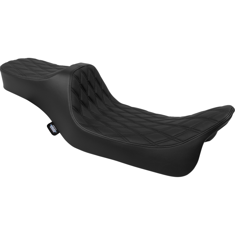 Drag Specialties Extended Reach Predator III 2-Up Seat, Double Diamond Black Thread