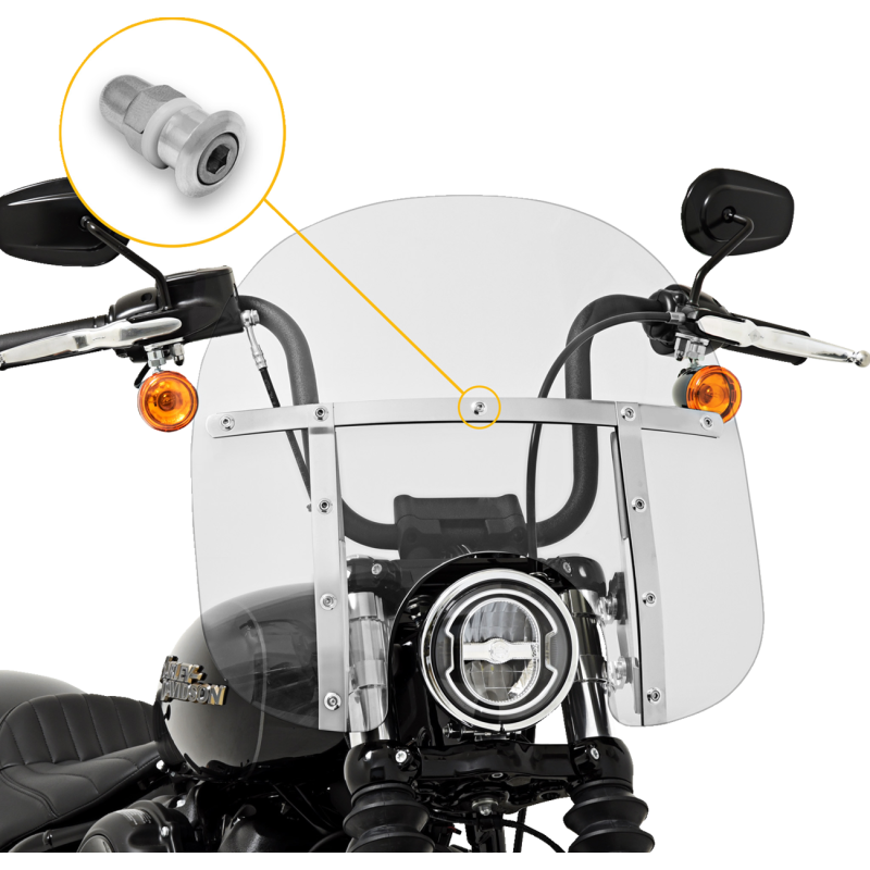 Fats/Slim Strap Screw Nut Assembly - Polished