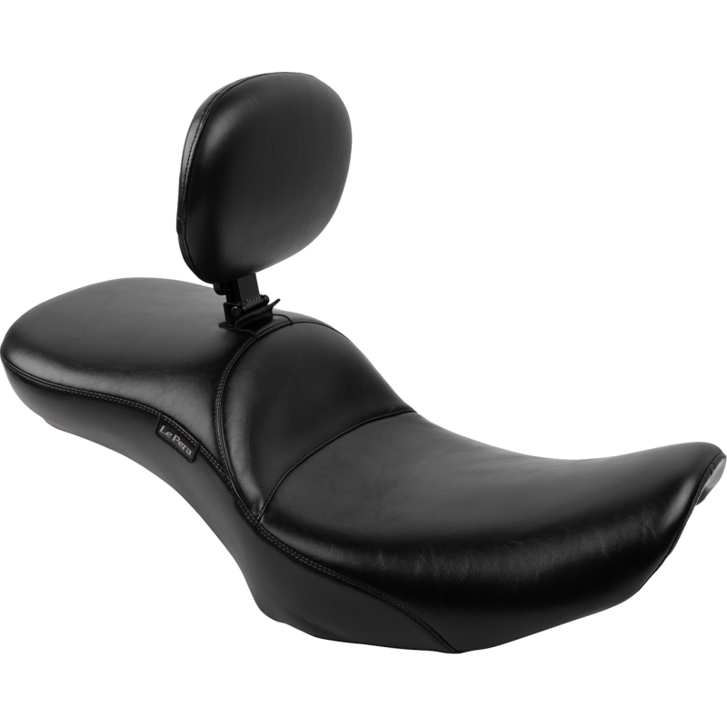 Le Pera Maverick DL Black Smooth Seat w/ Backrest