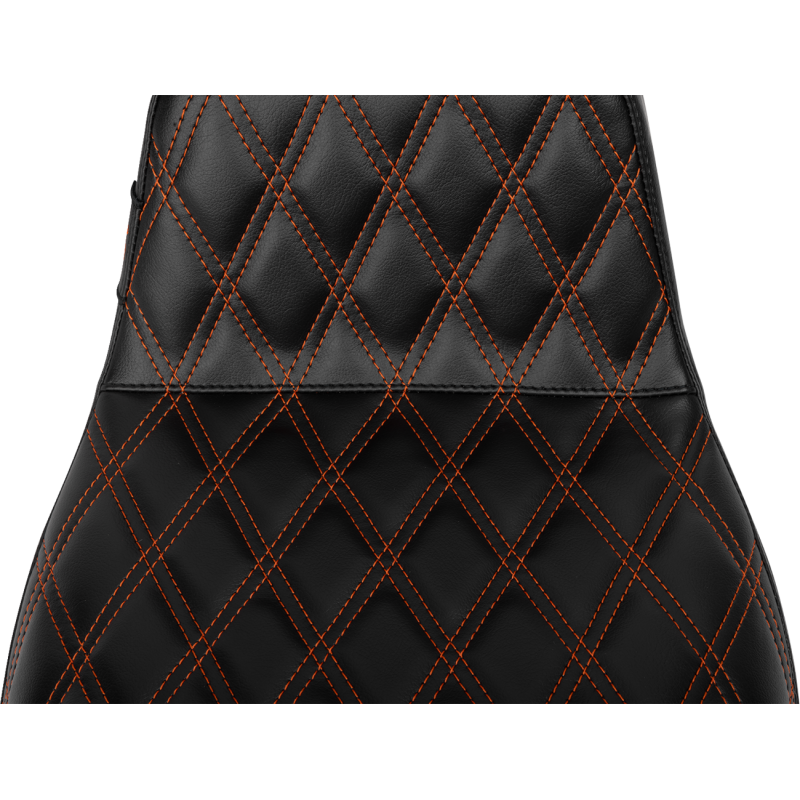 Le Pera Tailwhip Daddy Long Legs Seat - Double diamond seat w/ burnt orange thread