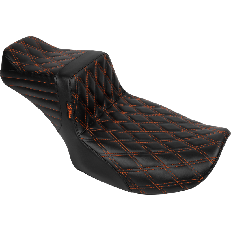 Le Pera Tailwhip Daddy Long Legs Seat - Double diamond seat w/ burnt orange thread