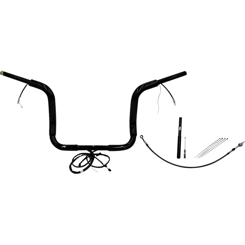 Fat Baggers Round Top EZ Install Handlebar 12" Gloss Black