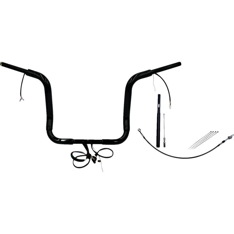 Fat Baggers Round Top EZ Install Handlebar 14" Gloss Black