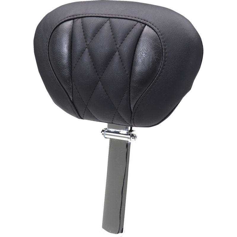 Mustang Removable Driver Backrest - Black w/ black diamond stitching