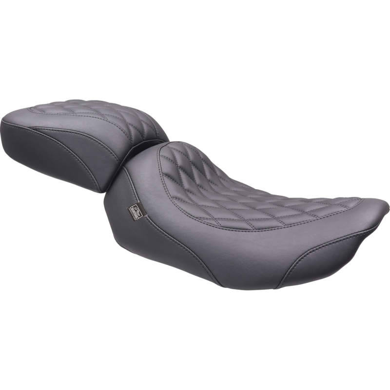 Mustang Wide Tripper Solo Seat with Backrest Receiver and Rear Seat