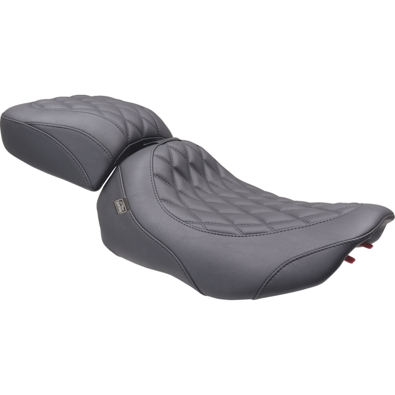 Mustang Wide Tripper Solo Seat with Backrest Receiver and Rear Seat