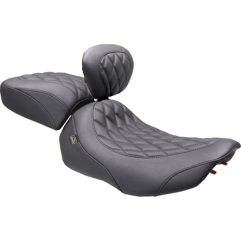 Mustang Wide Tripper Solo Seat with Backrest Receiver and Rear Seat