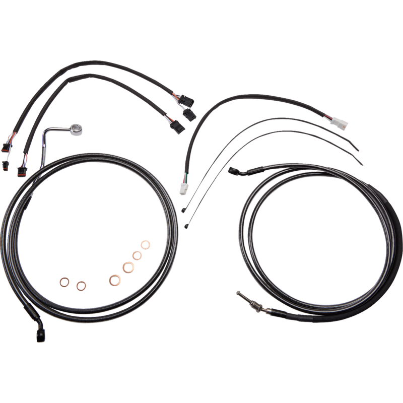 Viking Bagger Bar Kit 12" - Black Chrome/Black Pearl