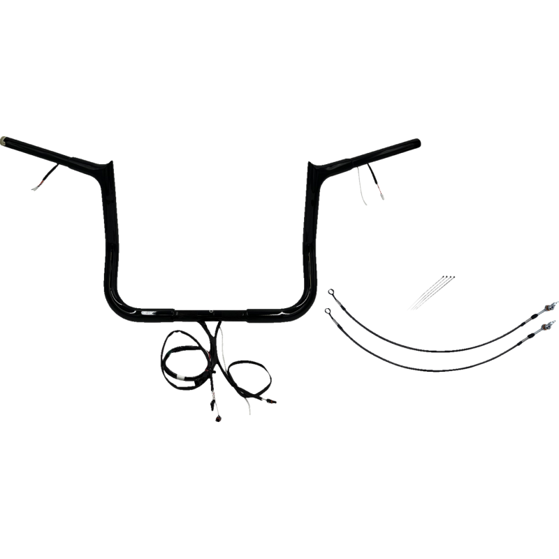 EZ Install Gloss Black 12" Pointed Top Handlebar Kit