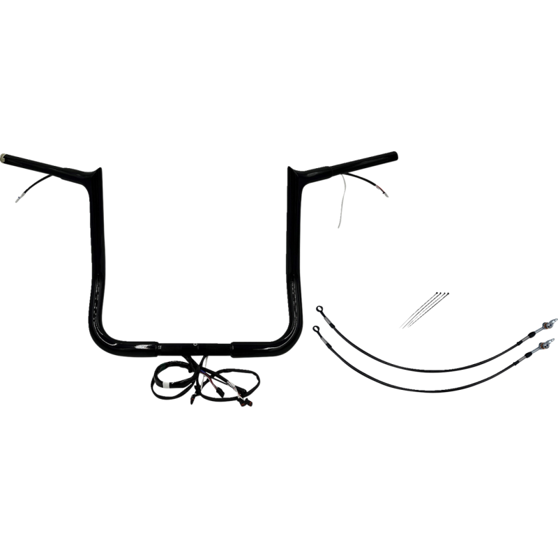EZ Install Gloss Black 14" Pointed Top Handlebar Kit