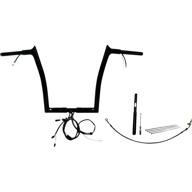 EZ Install Gloss Black 14" Pointed Top Handlebar Kit