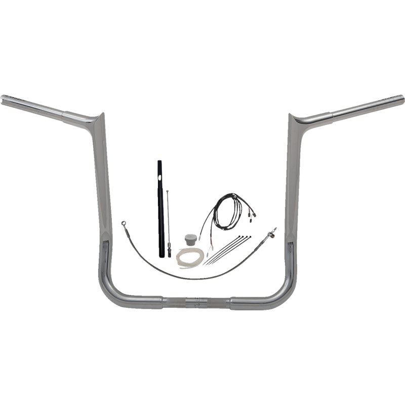 EZ Install 1 1/4" Pointed Top Handlebar Chrome 16" Rise