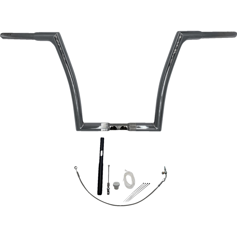 EZ Install 1 1/4" Flat Top Handlebar Chrome 14" Rise