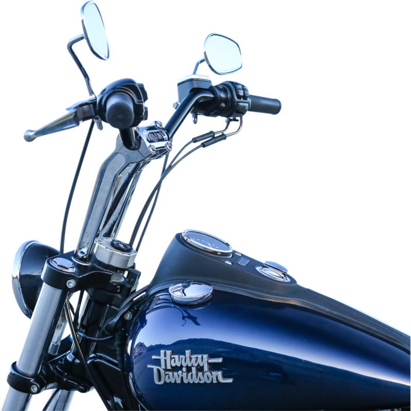 Pullback Riser 9 1/2" w/o Gauge Cutout Chrome