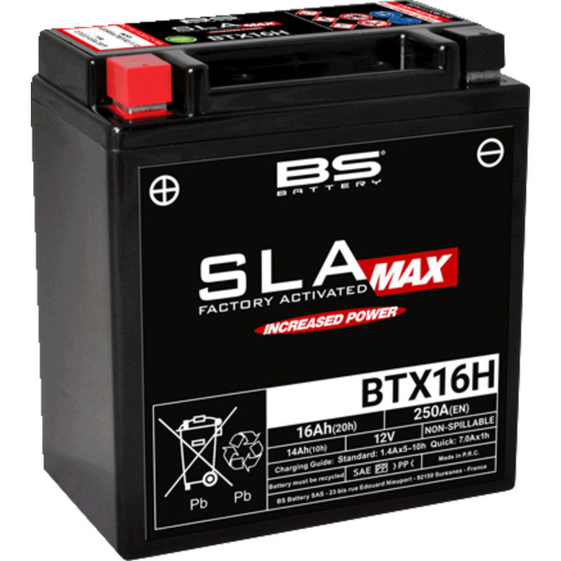 BS Battery YTX16H SLA MAX AGM Battery