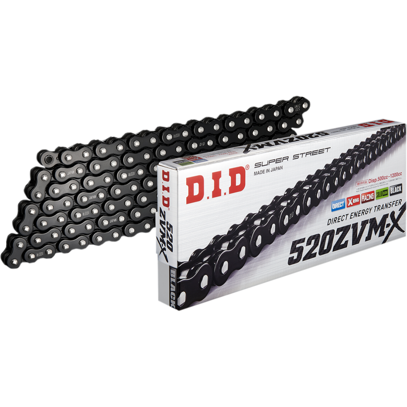 Super Street X2-Ring Chain 520ZVM-X - 120 Links, Black