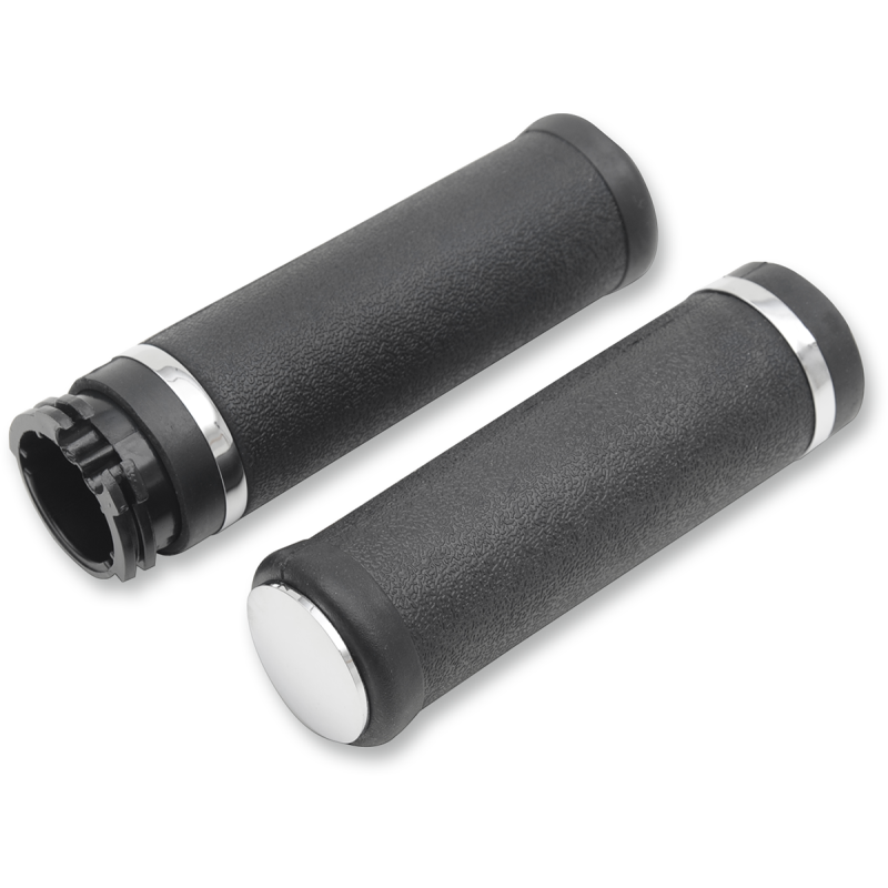 Drag Specialties Rubber Grips with Accent Rings and End Caps