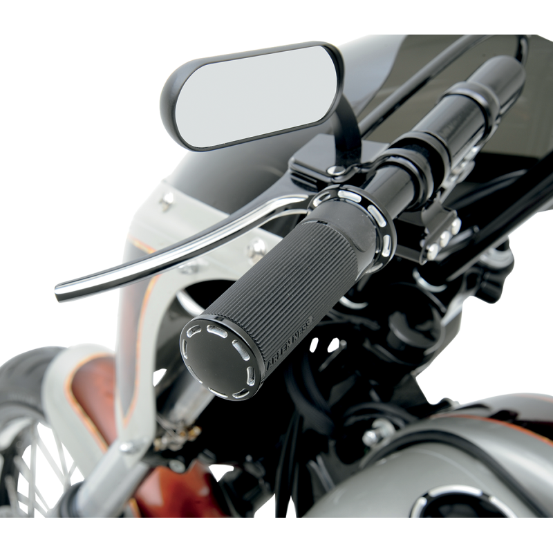 Fusion Slot Track Grips - Black Anodized - 99-17 Twin Cam