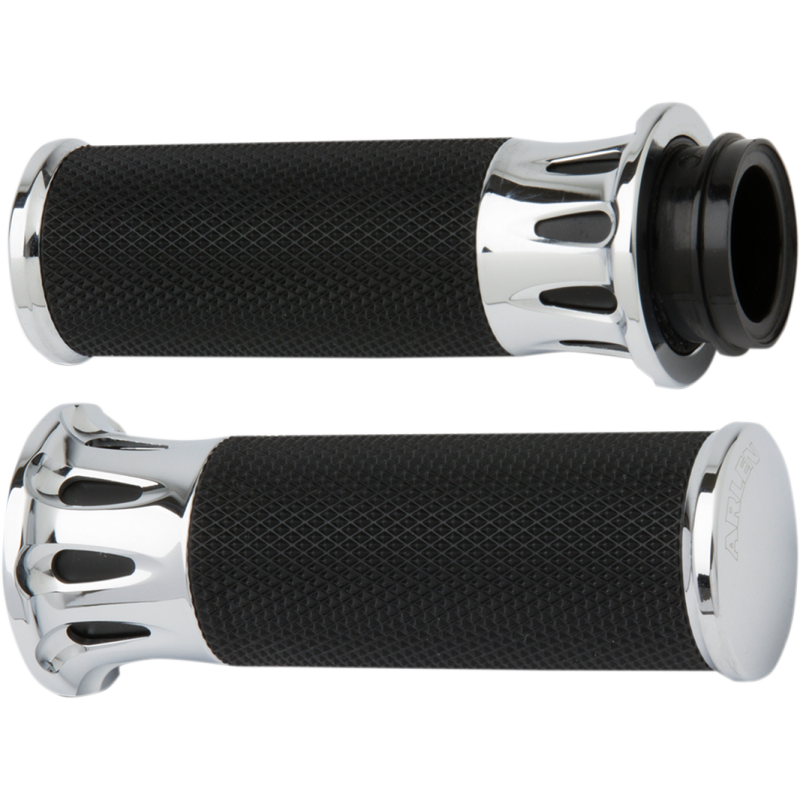 Fusion Deep Cut Grips - Chrome - 24 FLHTK/FLTRK/FLHRXS