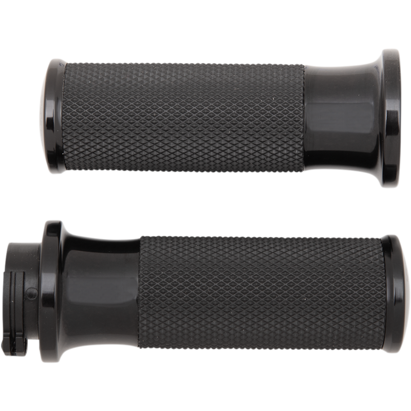 Fusion Smooth Grips - Black Anodized - 99-17 Twin Cam