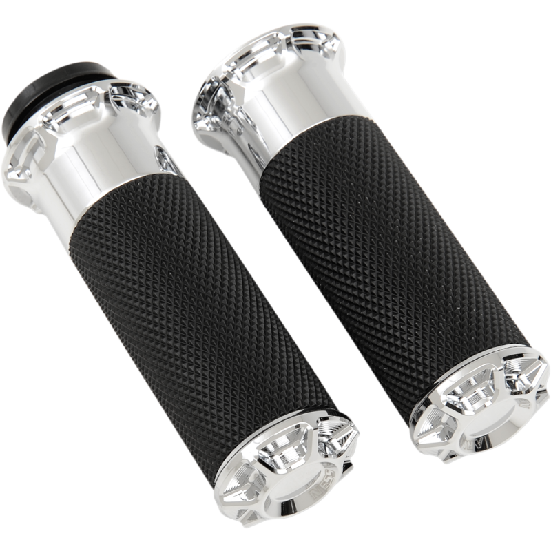Fusion Beveled Grips - Chrome - 24 FLHTK/FLTRK/FLHRXS