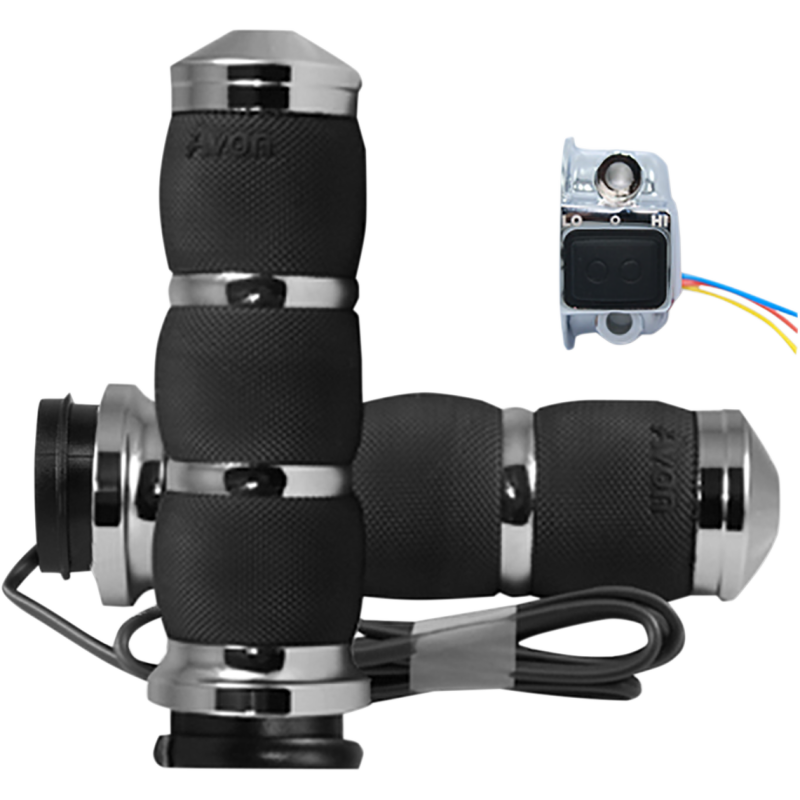 Heated Grips Air Cushion Chrome