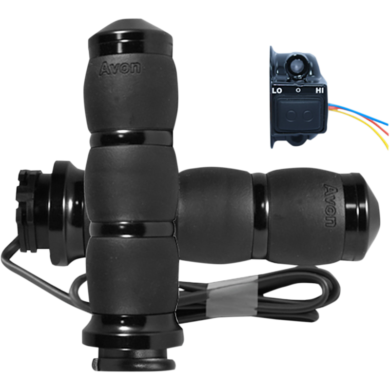 Heated Grips Air Cushion Black Anodized