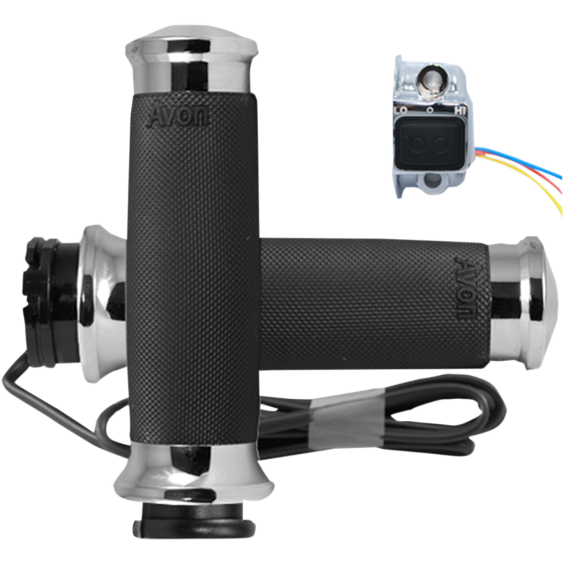 Heated Grips Custom Contour Chrome