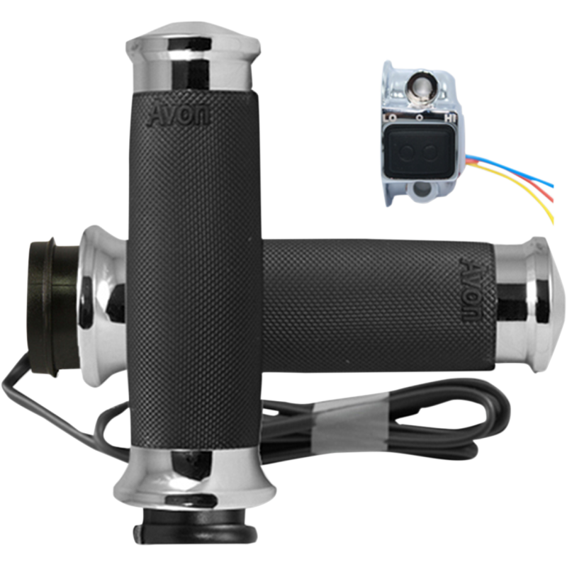 Heated Grips Custom Contour Chrome