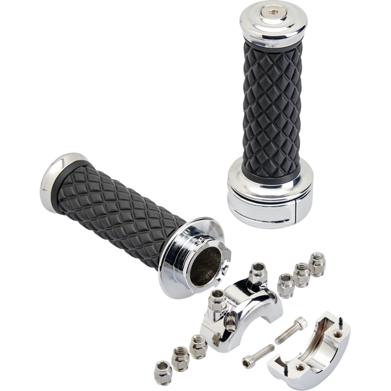 Alumicore Grip Set Custom Dual-Cable Chrome