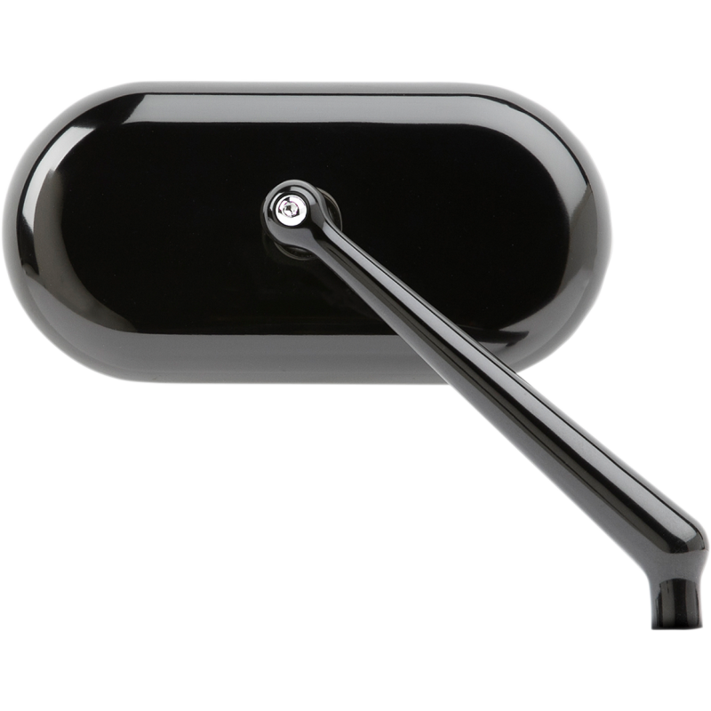 Forged Oval Mirror Black Anodized Right
