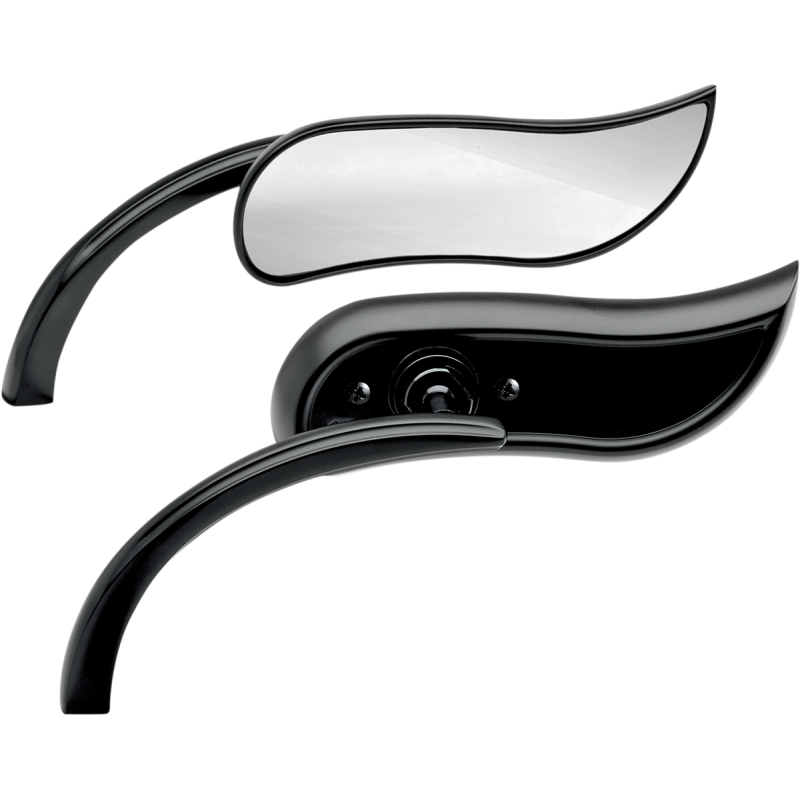 Micro Mirror Upswept Left Black