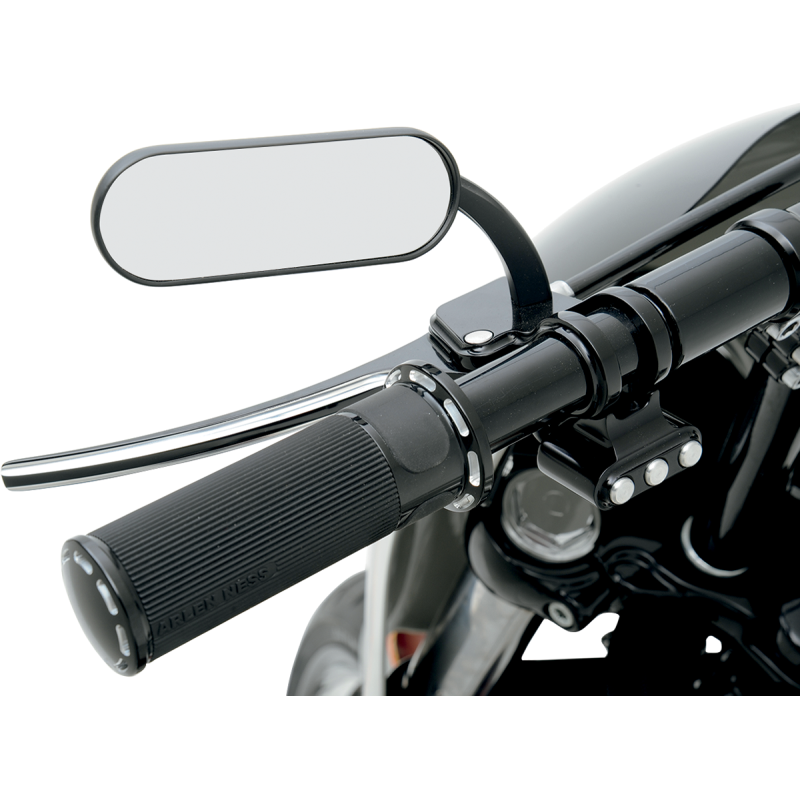 Micro Mirror Mini Oval Left Black