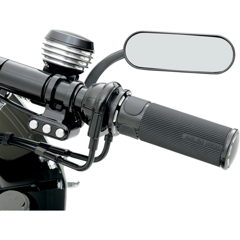 Micro Mirror Mini Oval Right Black