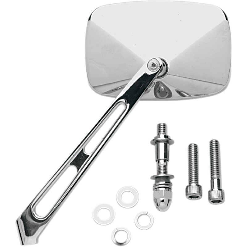 Drag Specialties Rectangular Mirror with Air Stem