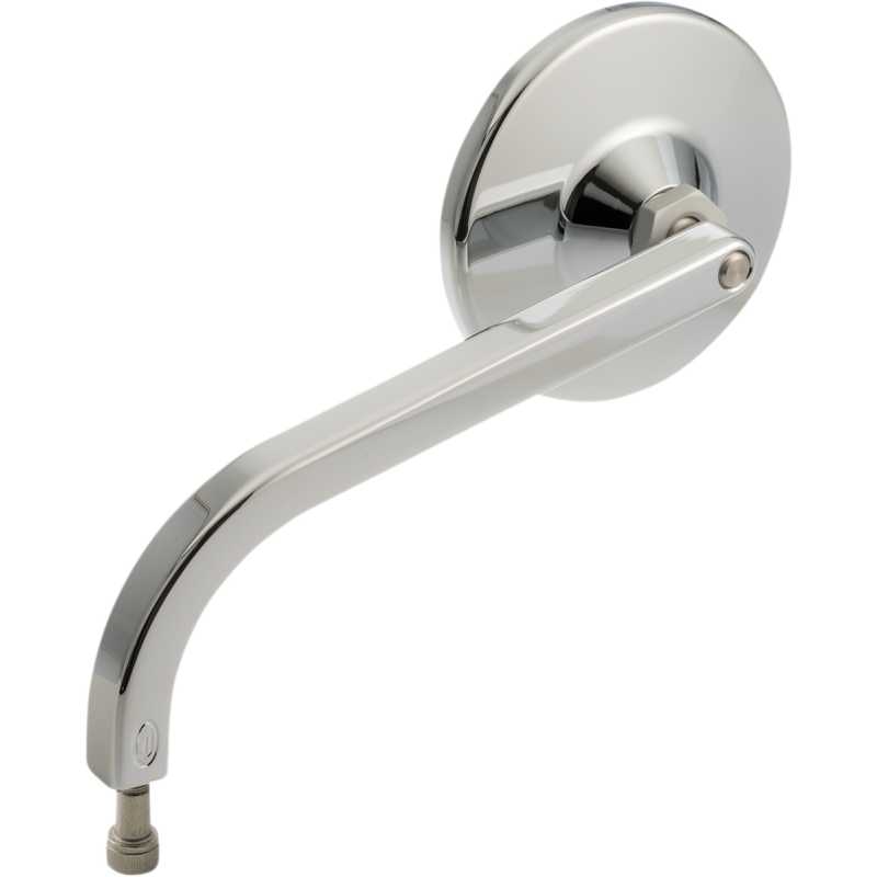 No. 7 Round Mirror, Standard, Chrome, Left