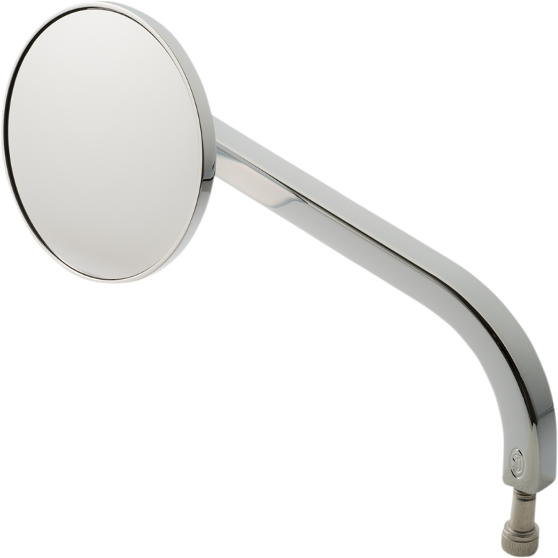 No. 7 Round Mirror, Standard, Chrome, Left