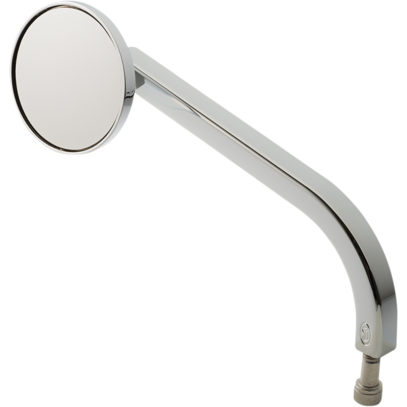 No. 2 Round Mirror, Standard, Chrome, Left