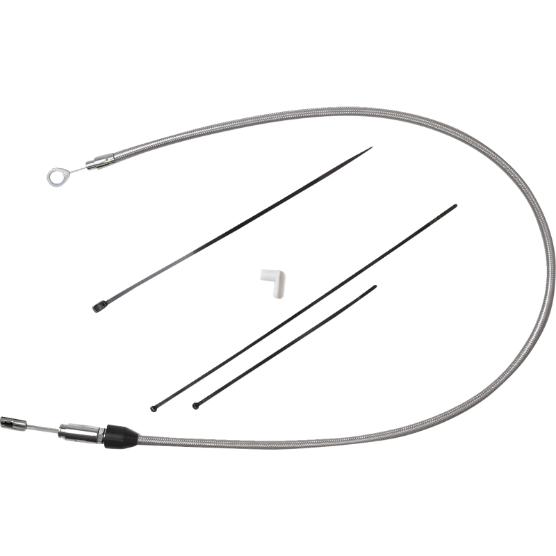Drag Specialties Quick Connect Braided Upper Clutch Cables