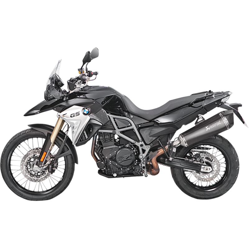 Akrapovič Single Black Titanium Muffler w/ Carbon End Cap for BMW F-Series GS