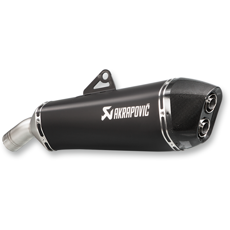 Akrapovič Single Black Titanium Muffler w/ Carbon End Cap for BMW F 800 GT / F 800 R